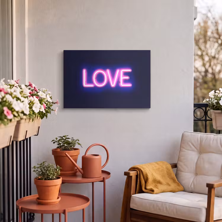Buiten canvas - Neon - Love - Valentijn — 4