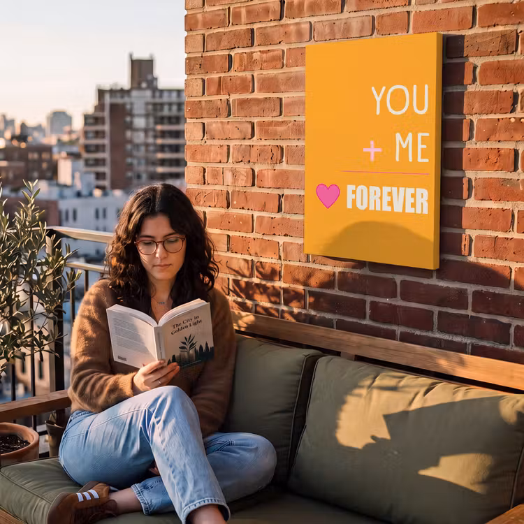 Buiten canvas - Oranje - Love - Valentijn — 2