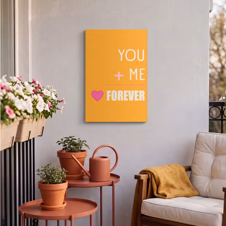 Buiten canvas - Oranje - Love - Valentijn — 4