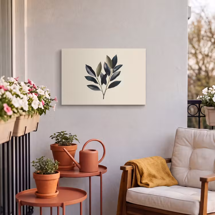 Buiten canvas - Ovaal - Olijfgroen - Simpel — 3
