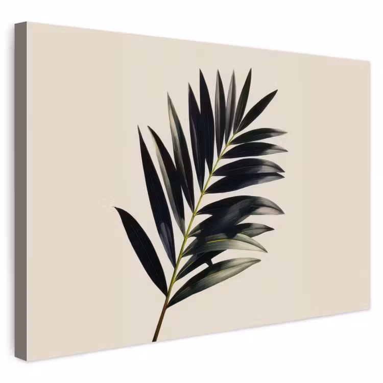 Buiten canvas - Palmblad - Subtiel - Groen - beige — 1
