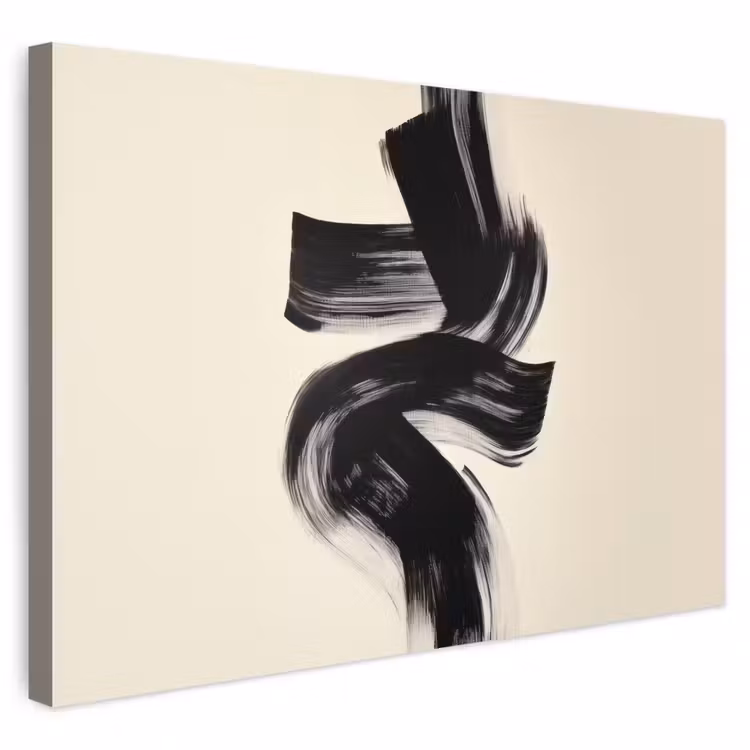Buiten canvas - Strepen - Zwart - Abstract — 1