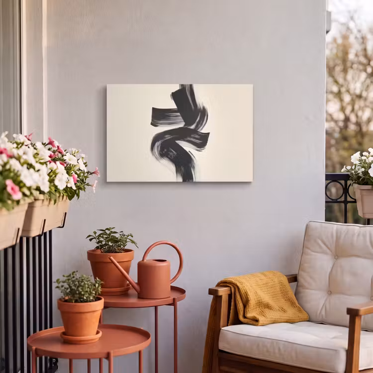 Buiten canvas - Strepen - Zwart - Abstract — 4