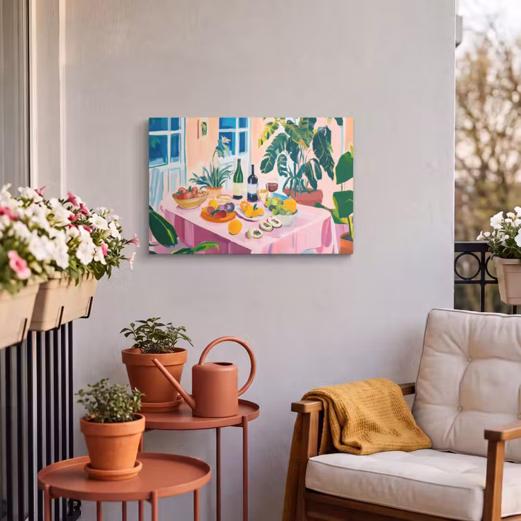 Buiten canvas - Tafel - Wijn - Fruit — 4