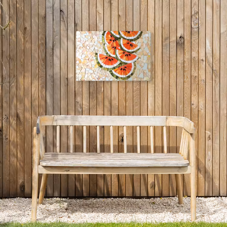 Buiten canvas - Mozaïek - Watermeloen - Rood - Pitten — 3