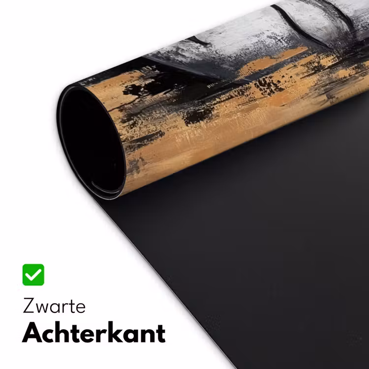 Bureau onderlegger - Boedhha - Penseelstreken - Goud - Abstract — 4