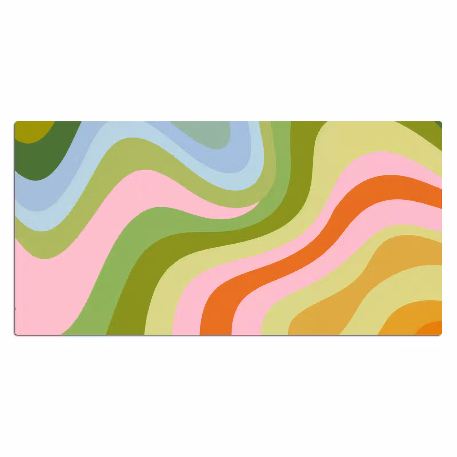 Bureau onderlegger - Lijnen - Pasteltinten - Golvend — 1