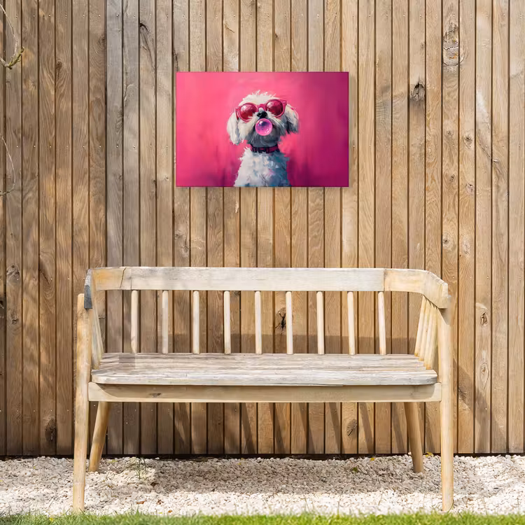 Buiten canvas - Pink - Hond - Bubbel — 3