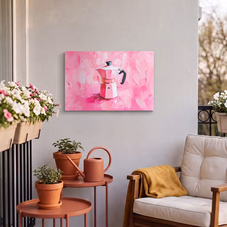 Buiten canvas - Roze - Verf - Coffee — 4