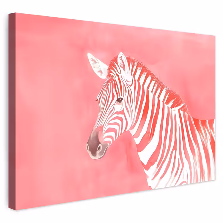 Buiten canvas - Zebra - Pink - Verf — 1