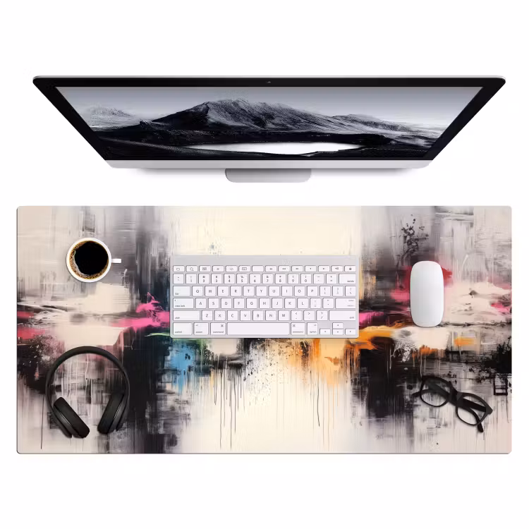 Bureau onderlegger - Abstract - Kleurexplosie - Landschap — 3