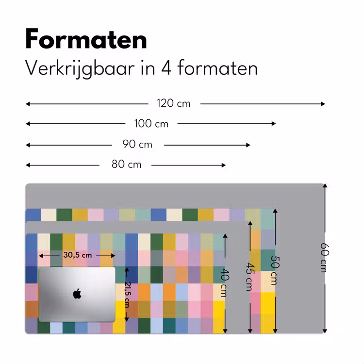 Bureau onderlegger - Blokken - Vierkant - Patroon - Gekleurd — 7