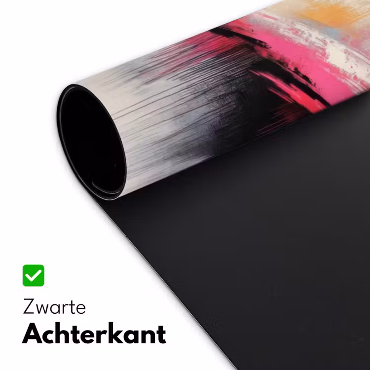 Bureau onderlegger - Dynamisch - Abstract - Kleurrijk - Zwart — 4