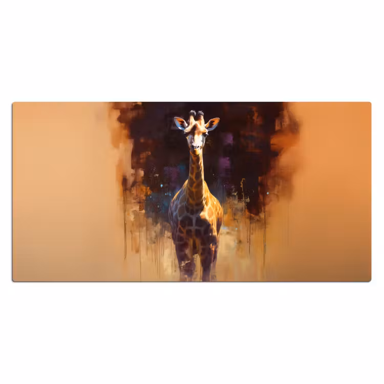 Bureau onderlegger - Giraf - Bruin - Abstract - Geschilderd — 1
