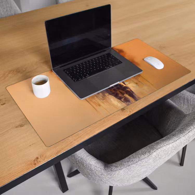 Bureau onderlegger - Giraf - Bruin - Abstract - Geschilderd — 2