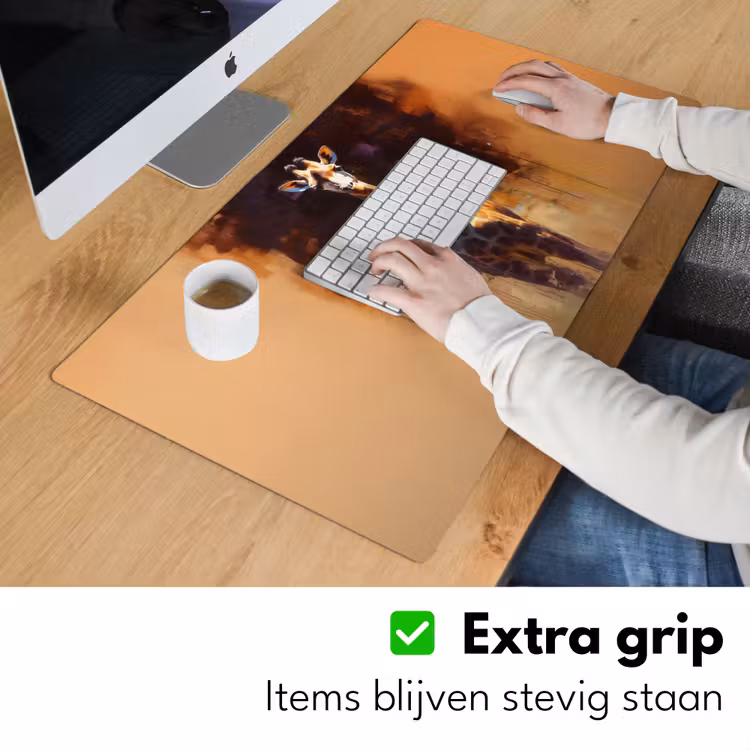 Bureau onderlegger - Giraf - Bruin - Abstract - Geschilderd — 5