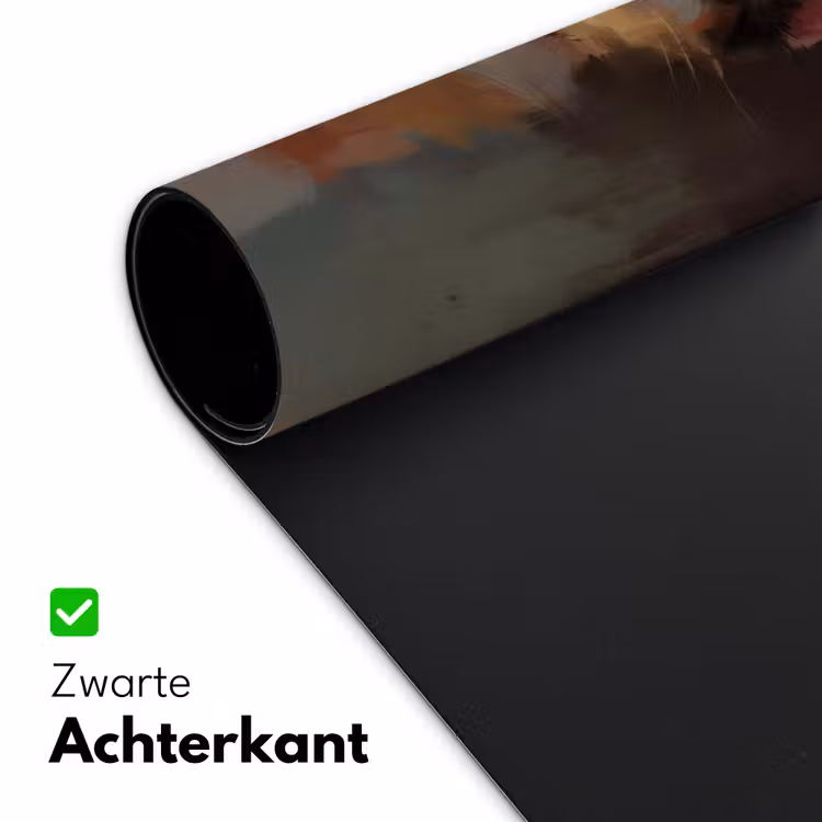 Bureau onderlegger - Kat - Geschilderd - Artistiek - Wit — 4
