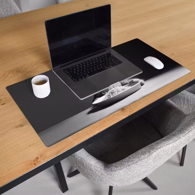 Bureau onderlegger - Langharige kat - Zonnebril - Spaghetti - Humor - Zwart - wit — 2