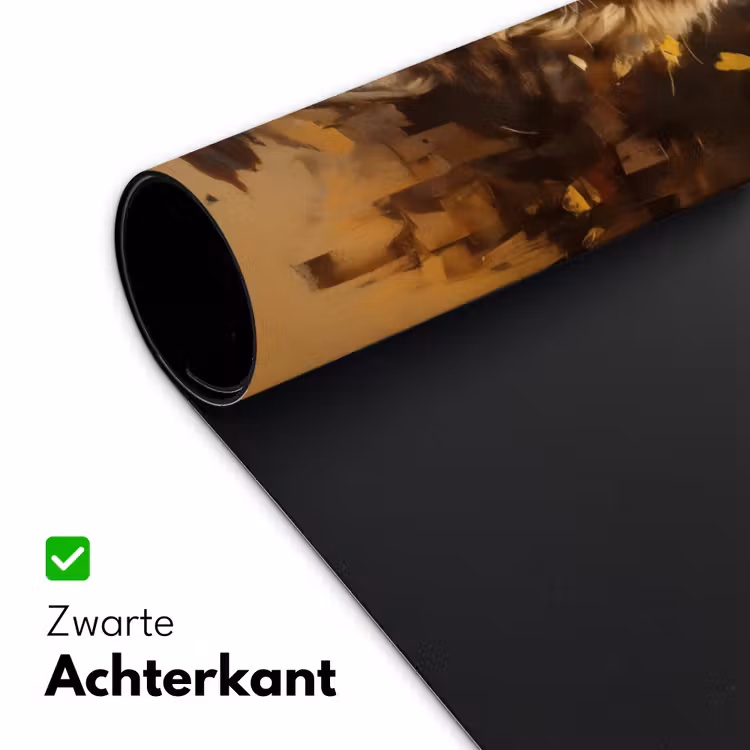 Bureau onderlegger - Leeuw - Geschilderd - Abstract - Goud — 4