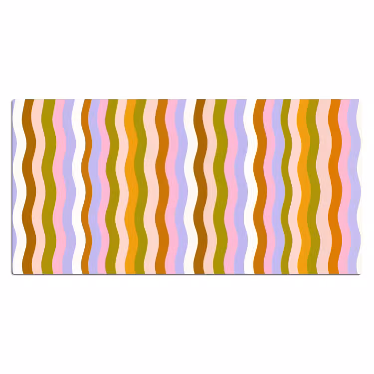 Bureau onderlegger - lijnen - Golven - Pastelkleuren - Patroon — 1