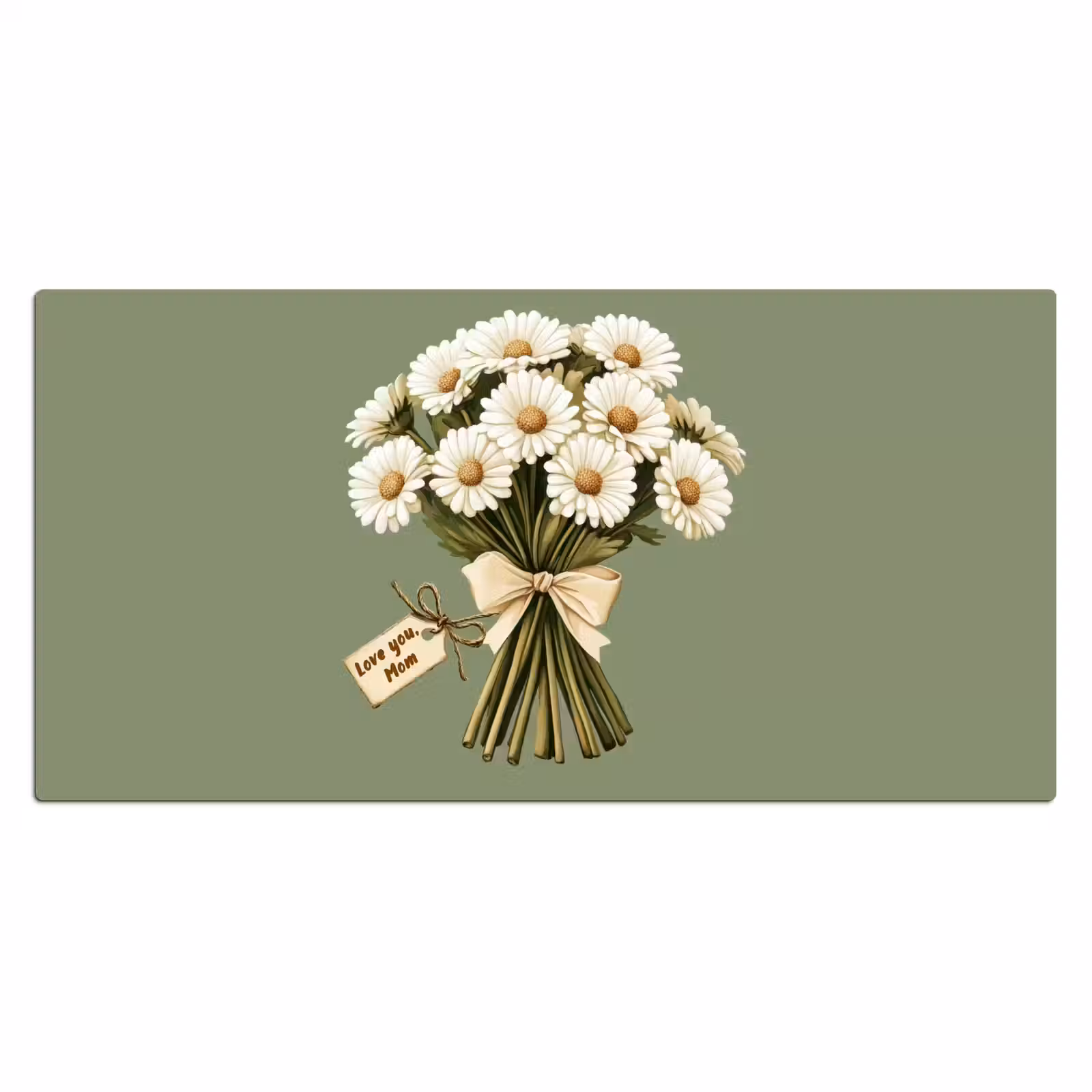 Bureau onderlegger - Lint - Boeket - Groen - Quote — 1