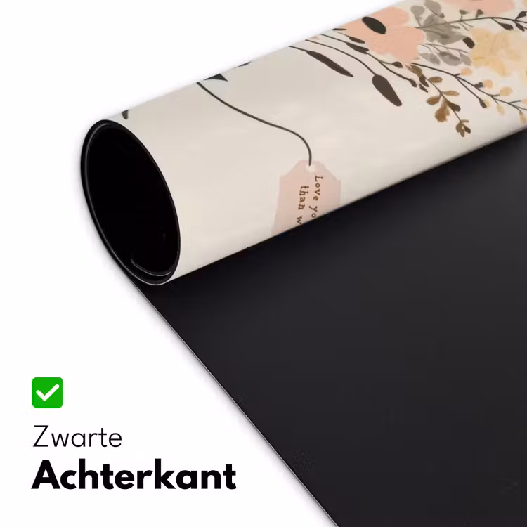 Bureau onderlegger - Bloemen - Quote - Beige - Lint — 4