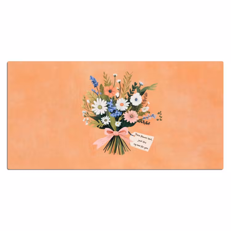 Bureau onderlegger - Boeket - Strikje - Quote — 1