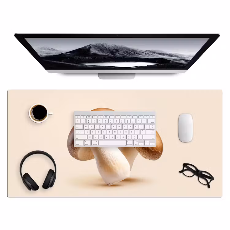 Bureau onderlegger - Champignons - Zacht - Beige — 3