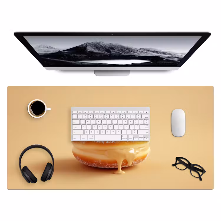 Bureau onderlegger - Donut - Romig - Poedersuiker - Beige — 3