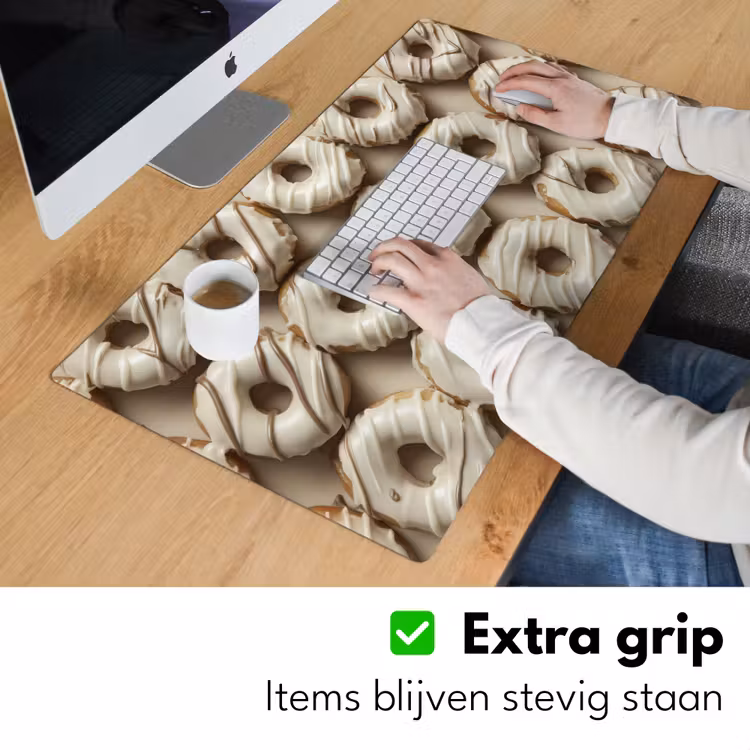 Bureau onderlegger - Donuts - Chocolade - Wit - Beige — 5