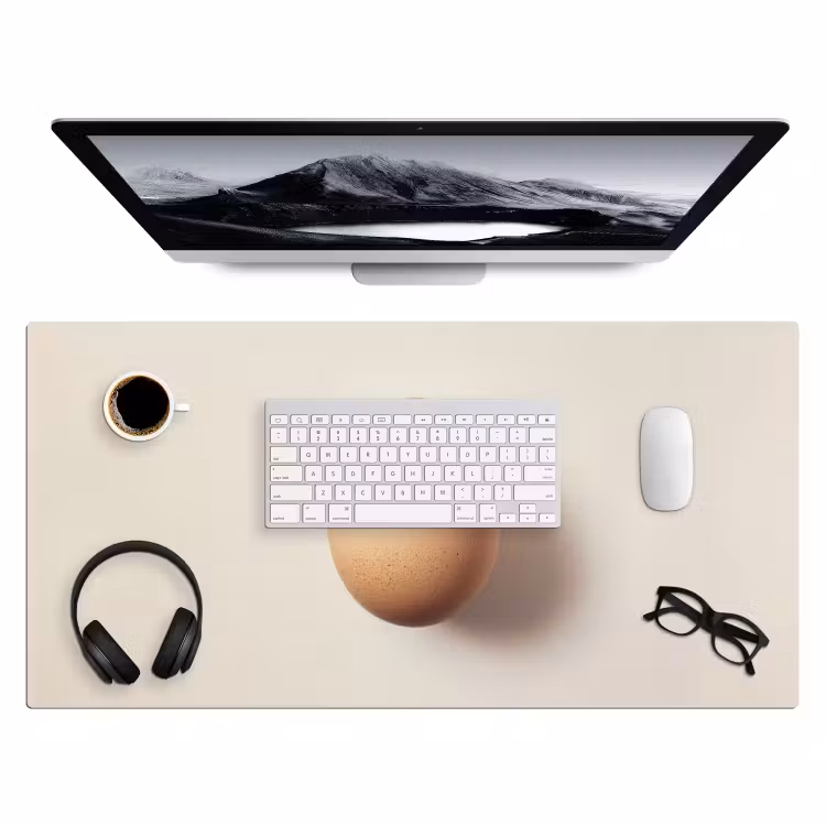 Bureau onderlegger - Ei - Beige - Ovaal - Egaal — 3
