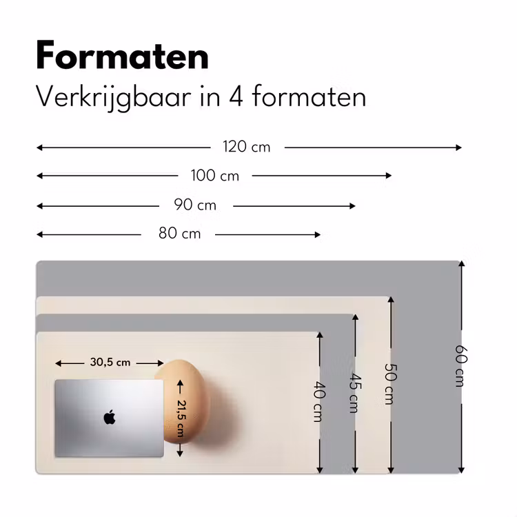 Bureau onderlegger - Ei - Beige - Ovaal - Egaal — 7
