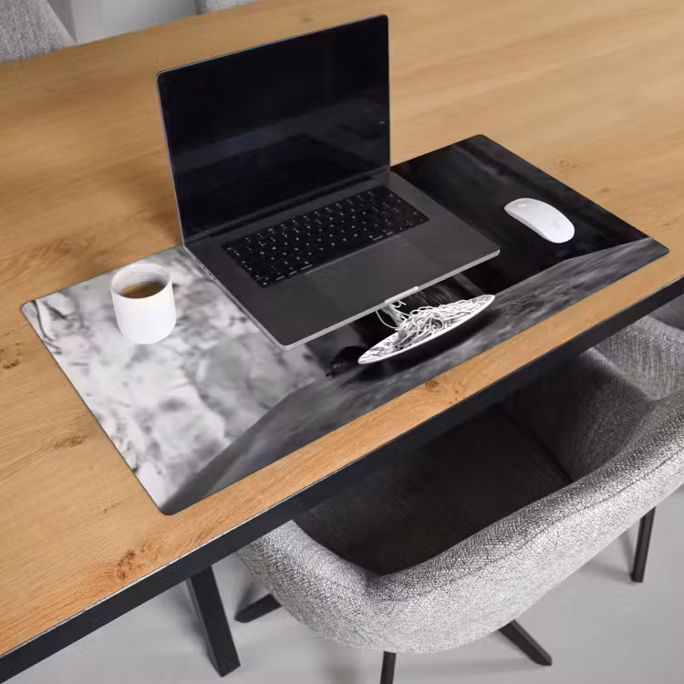 Bureau onderlegger - Geit - Bord - Spaghetti - Zwart Wit — 2