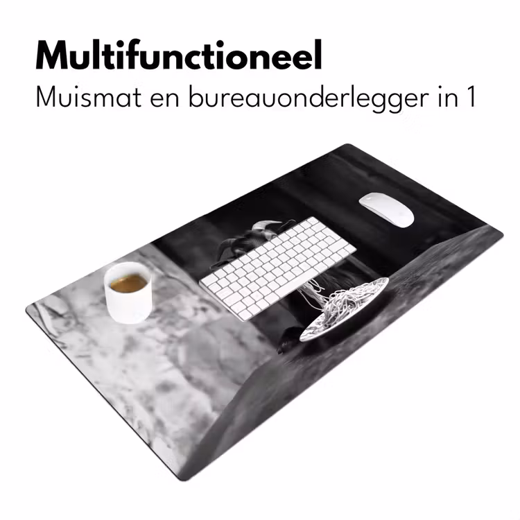 Bureau onderlegger - Geit - Bord - Spaghetti - Zwart Wit — 6