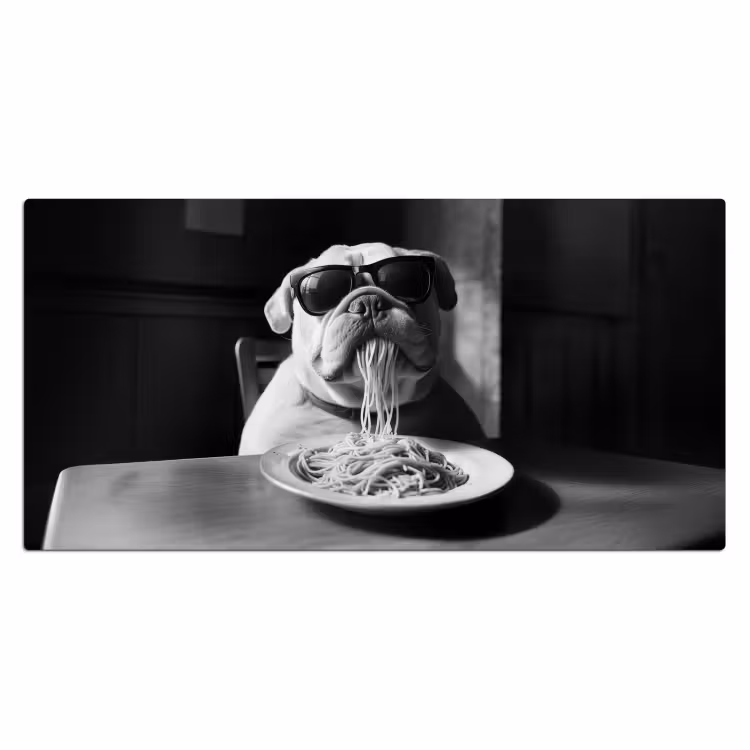 Bureau onderlegger - Hond - Bulldog - Pasta - Bril - Stoer - Dieren — 1