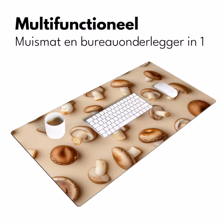 Bureau onderlegger - Kastanje Champignons - Beige — 6