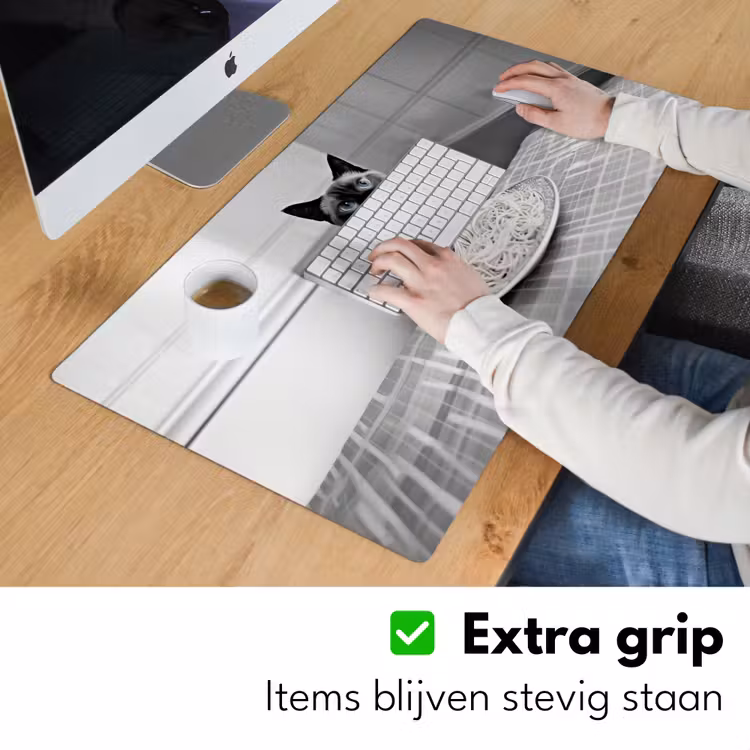 Bureau onderlegger - Kat - Siamees - Zwart Wit - Schattig - Dieren — 5