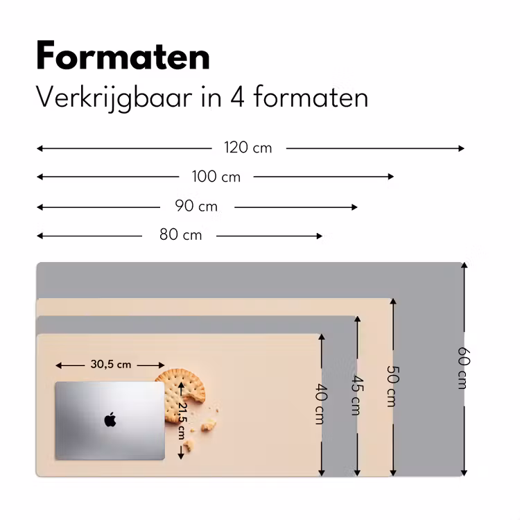 Bureau onderlegger - Koekje - Kruimels - beige — 7