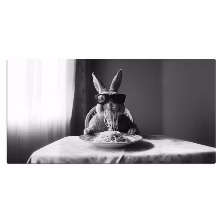 Bureau onderlegger - Konijn - Bunny - Zonnebril - Tafelkleed - Pasta - Schattig — 1