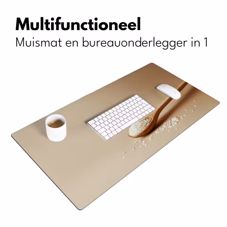 Bureau onderlegger - Lepel - Rijst - Hout - Beige — 6