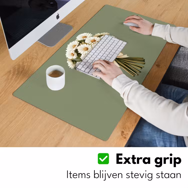 Bureau onderlegger - Lint - Boeket - Groen - Quote — 5