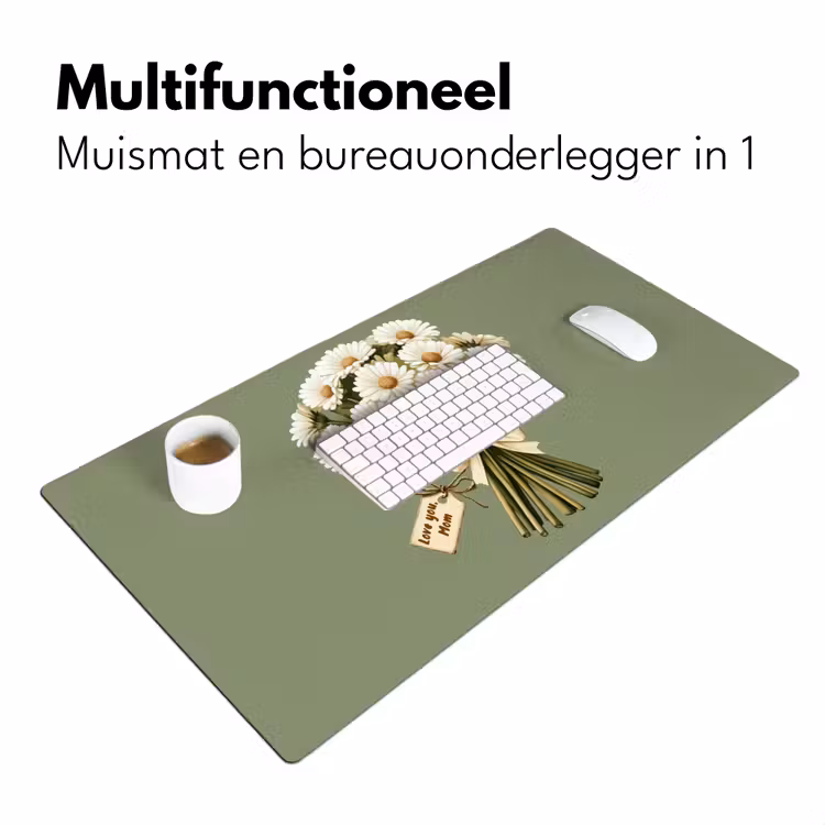 Bureau onderlegger - Lint - Boeket - Groen - Quote — 6