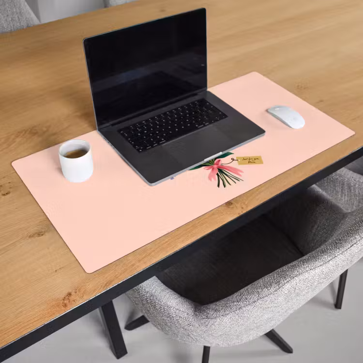 Bureau onderlegger - Margrieten - Boeket - Strikje - Roze — 2