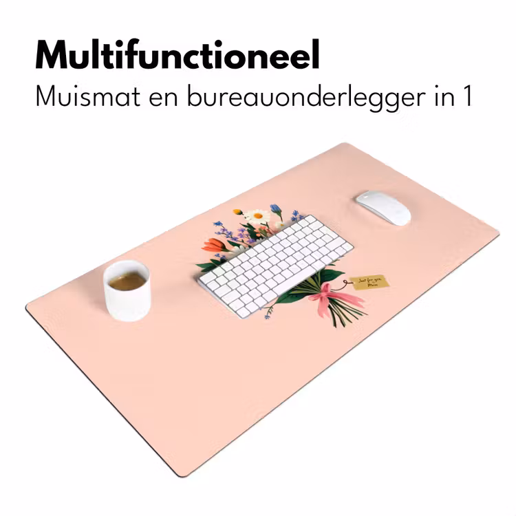 Bureau onderlegger - Margrieten - Boeket - Strikje - Roze — 6