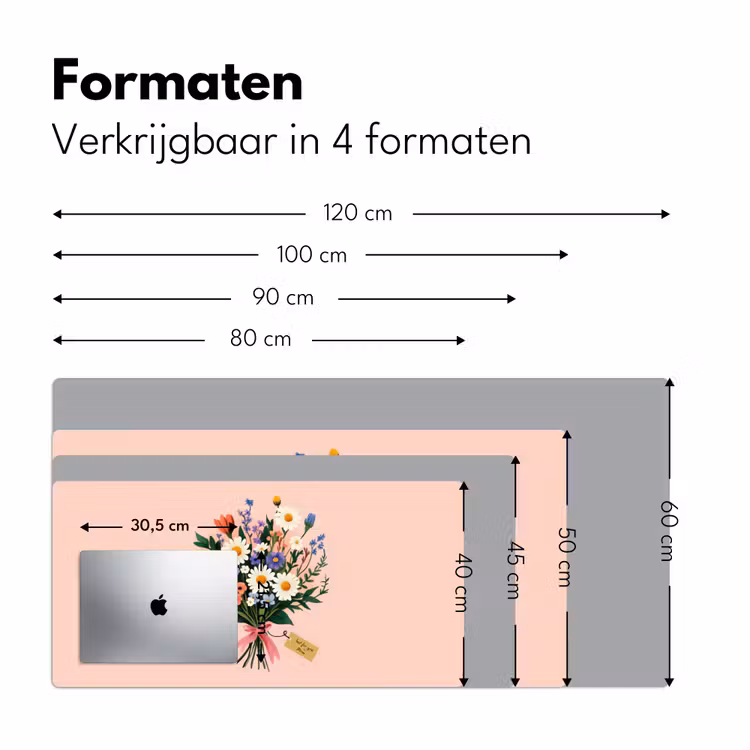 Bureau onderlegger - Margrieten - Boeket - Strikje - Roze — 7