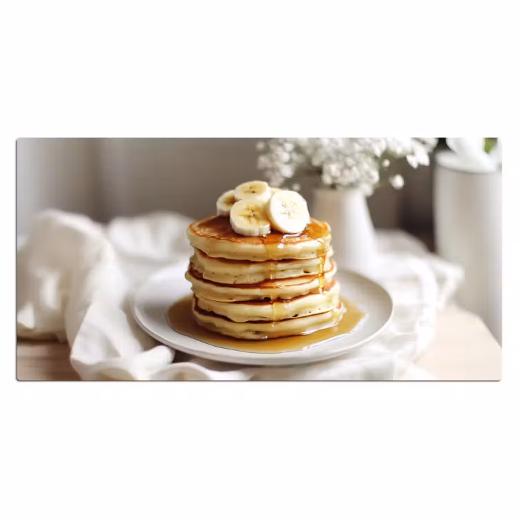 Bureau onderlegger - Pannenkoeken - Banaan - Siroop - Wit - Beige — 1