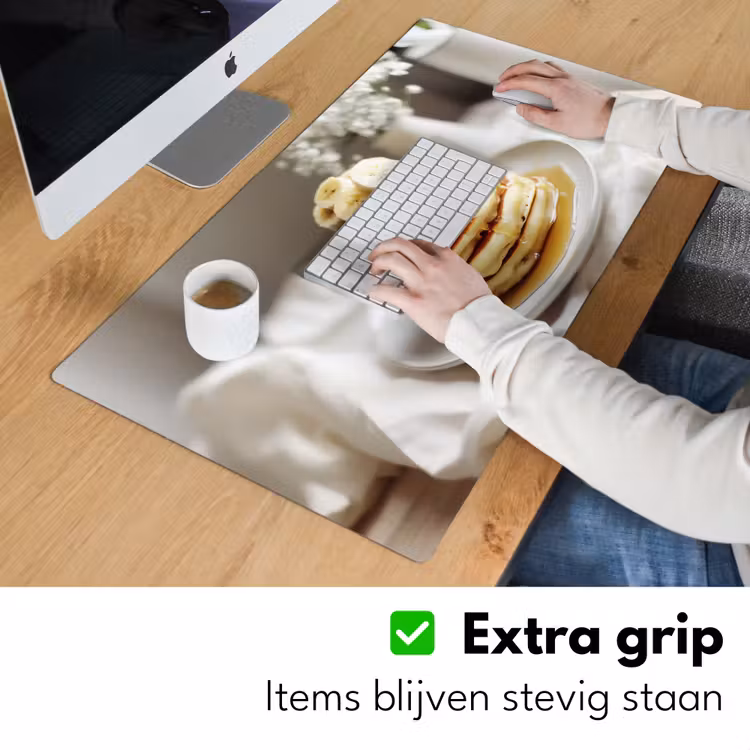 Bureau onderlegger - Pannenkoeken - Banaan - Siroop - Wit - Beige — 5