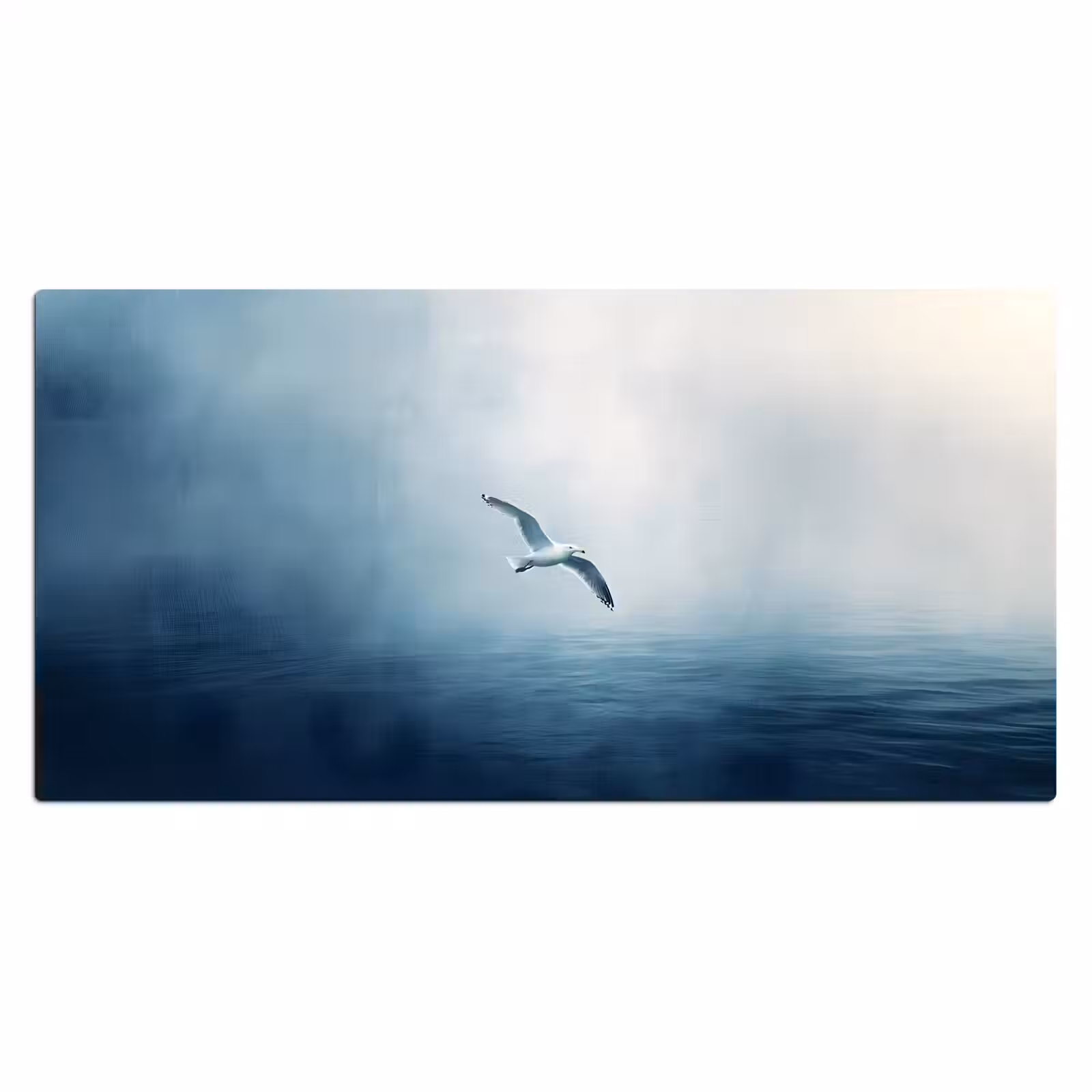Bureau onderlegger - Meeuw - Wit - Zee - Mistig — 1