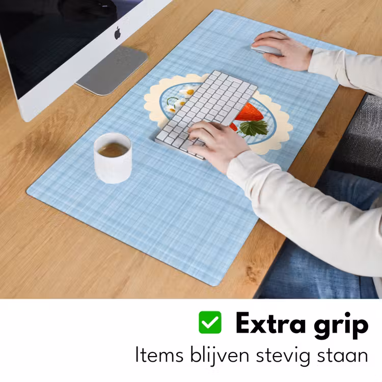 Bureau onderlegger - Aardbeien - Lijst - Rood - Geruit — 5