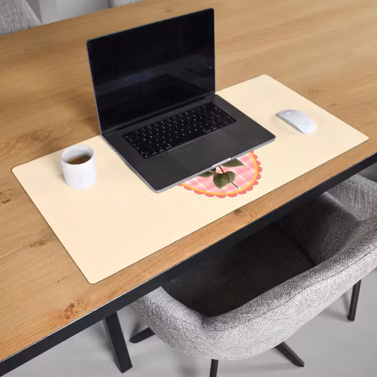 Bureau onderlegger - Bloemen - Blauw - Lijst - Bladeren — 2